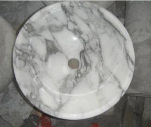 Natural Stone polished Italy Arabescato white marble round/rectangular Washbasin Sinks for Bathroom/vanity/table - Xiamen G Stone Co., Ltd. - China