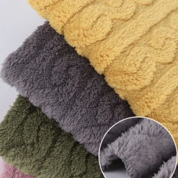 Heating Yarn Antibacterial Divide Mite Sherpa Melange Fluffy Fleece Blanket Polar Bear Jacquard Sherpa Fabric - Hangzhou K&M Textile Co., Ltd. - China