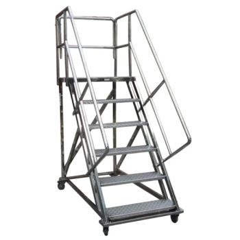 Aluminium Step Mobile Ladders for Sale Height 1.8m Origin China Usage Outdoor Certificate TUV Main Tube 51*2mm Material Aluminum - FOSHAN DRAGON STAGE EQUIPMENT CO.,LTD - China
