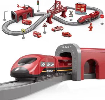 66-Piece Train Vehicle Set Battery Operated Electric Railway Tracks Play ABS Train Track Toy Cars Set Train Set Toy for Kids - Ningbo V. K. Industry and Trading Co., Ltd. - China