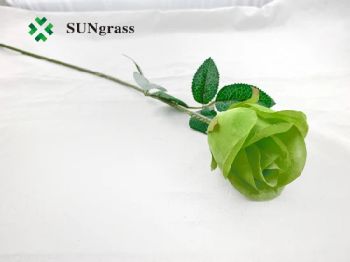 Wedding Decoration Flower Dia 4cm Green Silk Rose Artificial Velvet Rose Flower - WUXI SUNGRASS SPORTS CO., LTD. - China