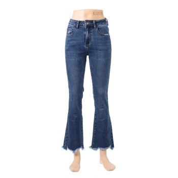 Wholesale Blue Wide Leg Flare Bell Bottom Jeans High Waist Denim Jeans for Womens - Foshan Shunde Tianxiu Garment Co., Ltd. - China