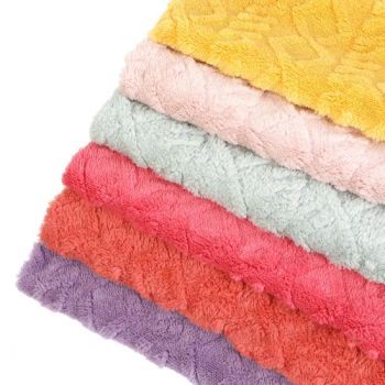 China Colorful Long Plush Fabric 100% Polyester Velvet Fleece Fabric Antimicrobial Divide Mite Jacquard Faux Fur Fabric Sherpa Fabric for Garment Winter Coat - Hangzhou K&M Textile Co., Ltd. - China