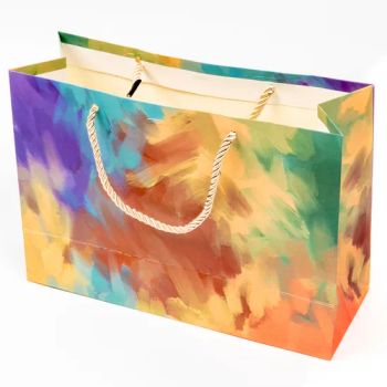 Reusable Commercial Luxury Square Bottom Art Paper Shopping Bags - Fujian Juhui Printing Co., Ltd. - China