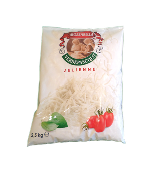 Zarpellon Brand Mozzarella Cheese 42C628VP Mozzarella Julienne 2.5 Kg Fresh Cheese For Pizza - ZARPELLON - S.P.A. - Italy