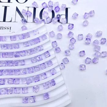 Wholesale Hot Selling 8mm 10mm Crystal Acrylic Plastic Faceted Square Beads 500g/Bag for Bracelet DIY Bags Making - Chaozhou City Chaoan Fuyang Daguangming Bead Product Factory - China