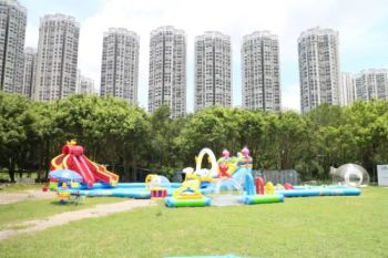 Inflatable Water Amusement Park for Group Playing MOQ 1PC Condition New Age 3-18 Years Color Colourful Price Negotiable HS Code 95069900 - GUANGZHOU YOLLOY OUTDOOR PRODUCT CO.,LIMITED - China