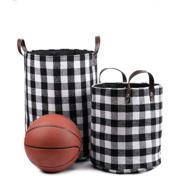 High Quality Waterproof Portable Collapsible Cloth Storage Hamper Large Laundry Basket with Leather Handles - Xiamen Benshine Co., Ltd - China