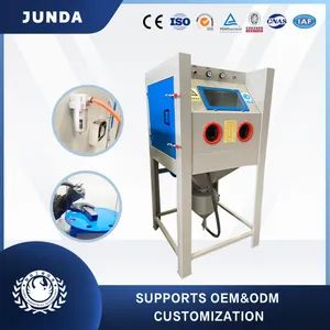 CE ISO Approved Rocker Barrel Blast Cleaning Machine / Auto Sandblasting Equipment - Jinan Junda Industrial Technology Co., Ltd. - China