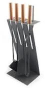 Fireplace Tools 4 Pieces Plus Stand with Wood Handle Fire Place Stand Fire Pit Companion Accessories Tool Kit Fireplace Set - Ningbo Precise Machinery Co., Ltd. - China