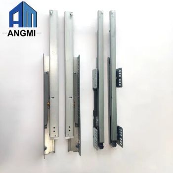 Basket Drawers Channel with 3 Fold Damper Push to Open Hidden Telescopic Rails - Shanghai Angmi New Material Co., Ltd. - China