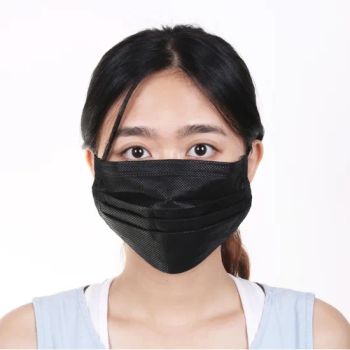 Black Disposable Face Masks 50PCS 3 Ply Protective Face Mask Non Woven Customized Logo - Xiantao Generalcare Protection Products Co., Ltd. - China