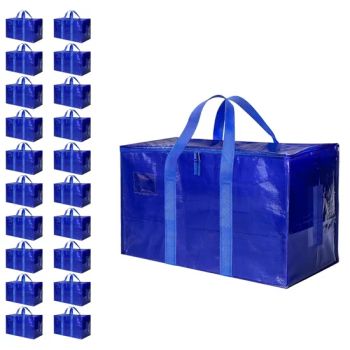 Heavy Duty Storage Bags with Zipper & Reinforce Handles Moving Tote Bags Bulk - Jinan Sheng Hui New Material Co., Ltd. - China