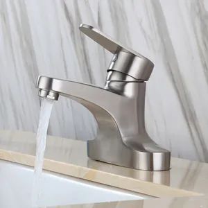 Widespread Faucet 304 Stainless Steel Basin Faucets Water Taps Mixers Bathroom Lavatory - Xiamen Pinslon Building Materials Co., Ltd - China