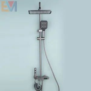 Hot Cold Bathroom Sets with Digital Display Shower Head Wall-Mounted Piano Key Rain Shower Set - Hangzhou Yimei Import and Export Co., Ltd - China