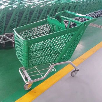 Supermarket Equipments Plastic Grocery Shopping Trolleys Carts - Suzhou Yuanda Commercial Products Co., Ltd. - China