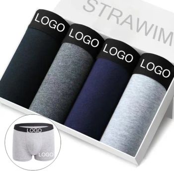 Factory Customized Seamless Comfortable Mens Boxer Underwear 100% Cotton Soild Color Men's Briefs & Boxers - Market Union Co. Ltd. - China