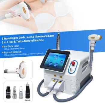 Professional 755nm+808nm+1064nm Diode Laser & Picosecond Laser 2 in 1 Hair & Tattoo Removal Machine - GUANGZHOU KONMISON ELECTRONIC TECHNOLOGY CO., LIMITED - China