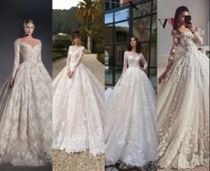 Lace Bridal Formal Gowns Long Sleeves Princess Wedding Dress Z402 - Suzhou Leader Apparel Co., Ltd. - China
