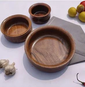 Eco-Friendly Wooden Serving Bowls High Enamel Large Medium Small 1Y FDA CE MOQ100 - Taixing JEYGO Import Export Co., Ltd. - China