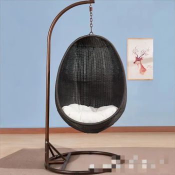 Modern Furniture Garden Wicker Rattan Hanging Patio Indoor Outdoor Egg Chair Swing Egg Hanging Chair with Stand - Changsha Ido Leisure Industry Co., Ltd. - China