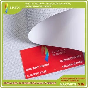 Printable One Way Vision for Eco Solvent Printer Mesh Sticker - Yiwu Rjsign New Material Co., Ltd. - China