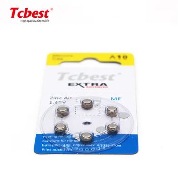 High Quality OEM Accepted Factory Price Za10 A675 Button Cell 510mAh 580mAh 1.45V Za10 A312 Battery for Hearing Aid - Shenzhen Tcbest Battery Industry Co., Ltd. - China