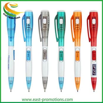 Custom Promotional LED Light Pen Ballpoint Pen for Gifts Color Blue Smaple Free Origin China Type Logo Pen Material - Fujian East Promotions Co., Ltd. - China
