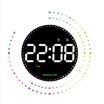 Colorful 10 Inch Calendar Big Digital Wall Clocks Home Decor Modern Alarm - Skylark Network Co., Ltd. - China