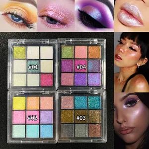 9-Color Private Label Cosmetics Eyeshadow Palette High Pigment Waterproof Glitter Finish Chameleon Duochrome Eyeshadow Powder - Honglida Technology Company Limited - China