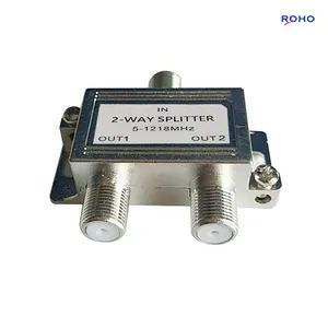 2 Way 5-1218MHz Audio CATV TV Splitter Satellite Signal Indoor Coaxial Cable CATV Splitter - ROHO CONNECTOR LIMITED - China