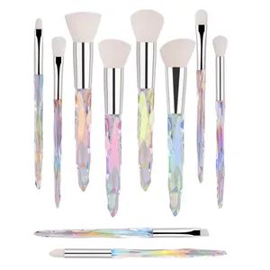 Wholesale Cosmetic Beauty Tools Kits Synthetic Hair Resin Crystal Handle Professional Makeup Brush Set - Shenzhen MyColor Cosmetics Co., Ltd. - China