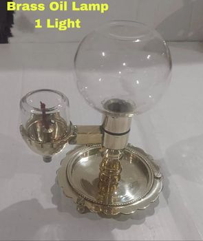 Brass Akhand Diya with 1 light, For Puja Weight 400 gm Usage/Application Puja Country of Origin Made in India Occasion Pooja, Diwali and - Tushant Enterprises - India