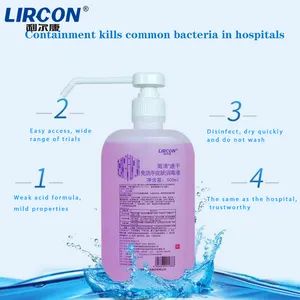 Professional Production Without Washing 75% Alcohol Ethyl Disinfectant Spray Skin Disinfectant 500ml Water Free/Ethanol Hand Sanitizer Made in China - Shandong Lircon Medical Technology Co., Ltd. - China