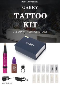GABRY Semi-Permanent Makeup Machine Kit OEM100 15D Trademark GABRY Origin Tattoo Kit Package Tattoo Pen Specification set/box/kit - Qianlingke International Trade Development (Guangzhou) Co., Ltd. - China