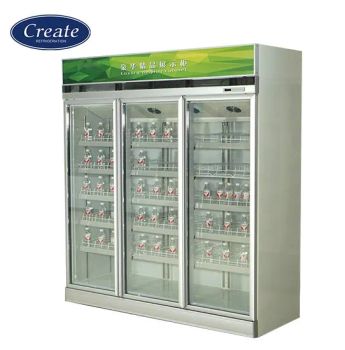 Retail Supermarket Cheap Vertical Upright Double Glass Door Freezer Cooler Refrigerator Fridges Display Showcase - Shandong Create Refrigeration Co., Ltd. - China