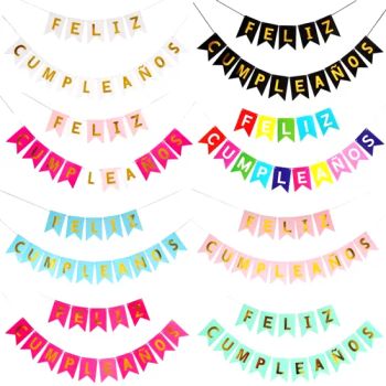 Spanish Feliz Cumpleanos Banderillas Banner Happy Birthday Flag Party Decoration - Baoding Likeparty Trading Co., Ltd. - China