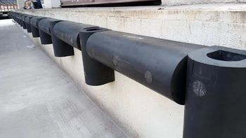 Rubber Dock Leveller Bumper-SGRS06 Color Black Shape D Shape Weight 12 kgs Material Rubber Thickness 114 mm Model Number - Sixguards Safety Private Limited - India
