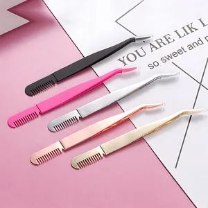 New Portable Eyelash Tweezers False Eyelash Applicator Tool False Eyelash Applicator with Comb - ESHA CO., LIMITED. - China