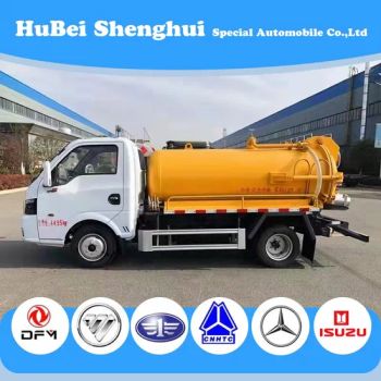 4X2 2cbm 3cbm with Lifting System Sewage Suction Truck Fecal Suction Truck - Hubei Shenghui Special Automobile Co., Ltd. - China