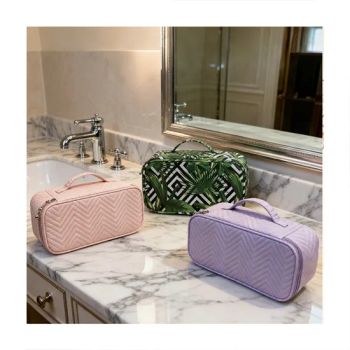 Isen Custom Multi Color Tote Cosmetic Bag Pouch with Carry Handle for Women Travel Makeup Organizer Spacious Toiletry Bag - ZHEJIANG YISEN BAG CO., LTD. - China