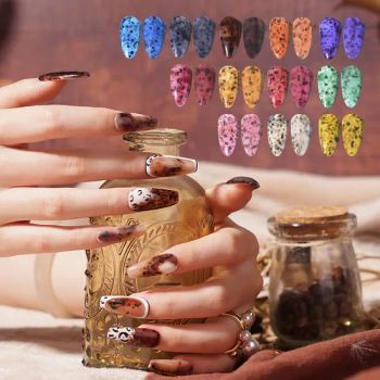 Leopard Crystal Gel Poly Nail Extension Gel 15ml Crystal Neon Manicure Builder Color Changing Soak off UV Gel Set - Heyuan Ransheng Innovative Materials Co., Ltd. - China