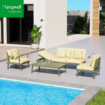 New Design Folding Outdoor Furniture Sofas Aluminum Garden Sofa - Foshan Kingwell Industry Co., Ltd. - China