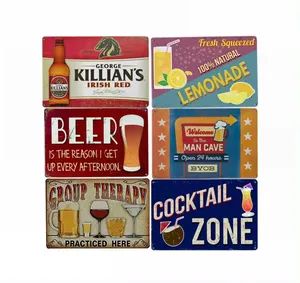 Bar Home Restaurant Hotel Wholesale Custom Logo Retro Metal Tinplate Aluminum Decoration Vintage Warning Posters Wall Bar Sign - KKS Enterprises Co., Ltd. Hangzhou - China
