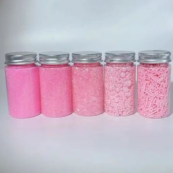 Pink Series Sprinkles in Bag/Bottle, Perfect for Chocolate Topper, Ice Cream and Cake Decoration - JF Sheet Metal Technology Co., Ltd. - China