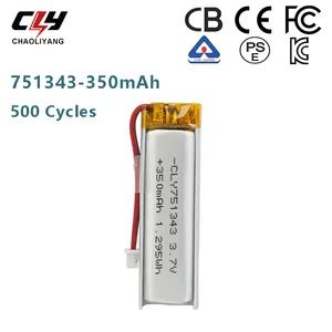 Factory Direct Sales of Rechargeable 3.7V 751343 350mAh 10c Lithium Lipo Battery for Electric Screwdrivers Lipo Battery - Shenzhen Chaoliyang Technology Development Co., Ltd. - China