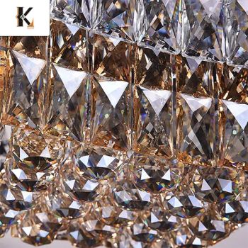 Modern LED Crystal Ceiling Lights Crystal Lamp Body China Modern Crystal Bead Chandeliers Metal Flush Mount Chandelier Ceiling Lights - Zhongshan Konig Co., Ltd. - China
