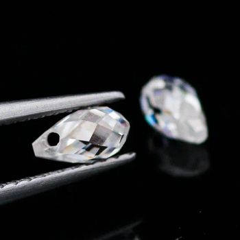 Drilled Moissanite White Def Small Double Rose Cut Loose Moissanite Gemstone Custom Moissanite with Holes for Jewelry Making - Wuzhou Provence Jewelry Co., Ltd. - China