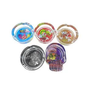 Creative Glass Ashtray with Fusion of Colors and Textures MOQ 100PCS Size Custom Shape Round Origin China Colors Custom Style Creative - Cangnan Shengju Smoking Factory - China