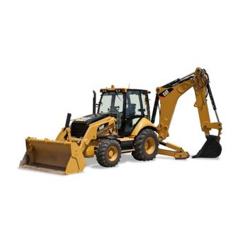 Caterpillar backhoe loader with high performance hydraulic system strong loader bucket rear excavator arm robust undercarriage and excellent fuel efficiency for heavy duty industrial and commercial applications - SATTER FOOD AND BEVERAGE - Netherlands